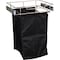 Hardware Resources Chrome 14" Deep Pullout Canvas Hamper with Removable Laundry Bag POHS-14PC - alternate 1